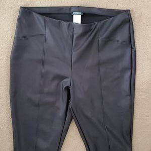 NWT Black Faux Leather Express Leggings XL